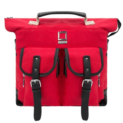 Lencca Mini Phlox Hybrid Backpack and Messenger Bag Red 11 Inch(LENLEA051)