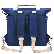 Lencca Mini Phlox Hybrid Backpack and Messenger Bag Blue 11 Inch (LENLEA052)