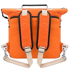Lencca Mini Phlox Hybrid Backpack and Messenger Bag Orange 11 Inch (LENLEA053)