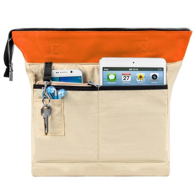 Lencca Mini Phlox Hybrid Backpack and Messenger Bag, Orange (LENLEA053)