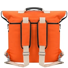 Lencca Phlox Hybrid Backpack and Messenger Bag Orange 15.4 Inch (LENLEA063)