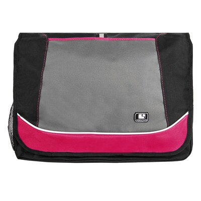 SumacLife Canvas Travel Laptop Messenger Bag (Magenta)