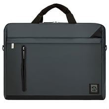 Vangoddy Adler Laptop Shoulder Bag 15.6 (Metallic Gray with Black Trim)