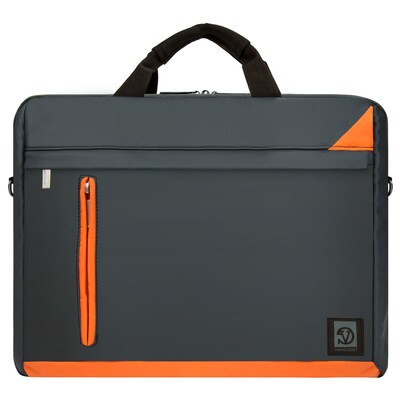 Vangoddy Adler Laptop Shoulder Bag 15.6 (Black with Orange)