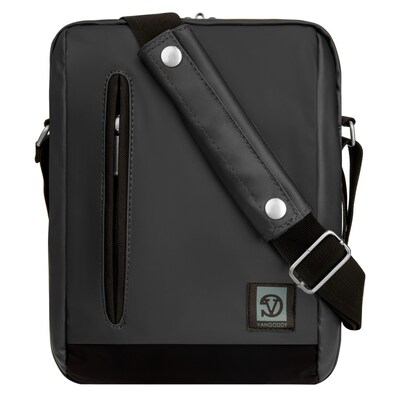 Vangoddy Adler Laptop Shoulder Bag 10.2" (Metallic Gray with Black Trim)