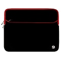 Vangoddy Laptop Carrying Sleeve with Front Pocket Fits up to 17 Laptops (Black with Red Trim)