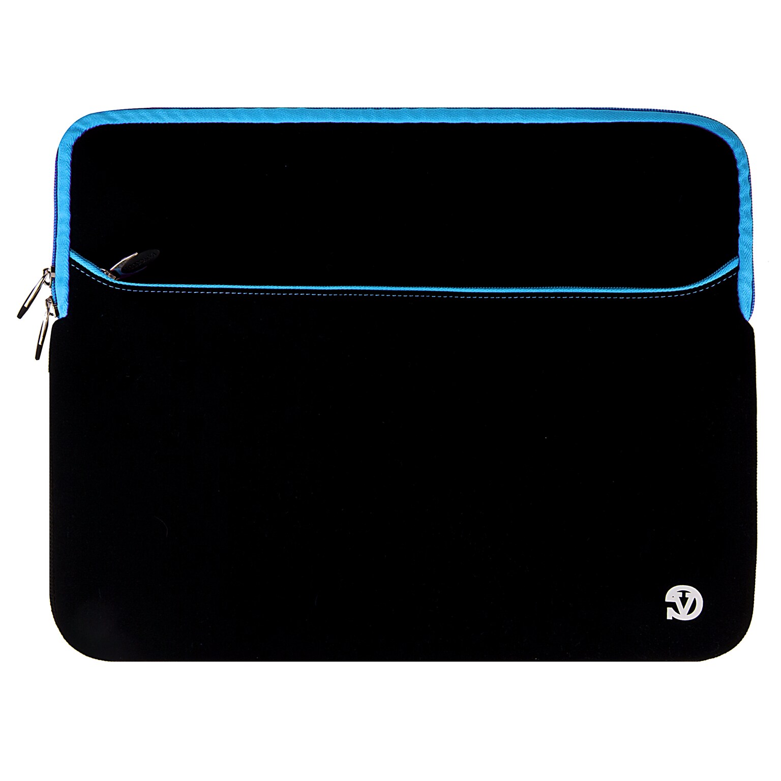 Vangoddy Neoprene Laptop Protector Sleeve Fits up to 15 Laptops (Black with Blue Trim)