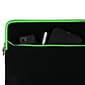 Vangoddy Neoprene Laptop Protector Sleeve Fits up to 15" Laptops (Black with Green Trim)