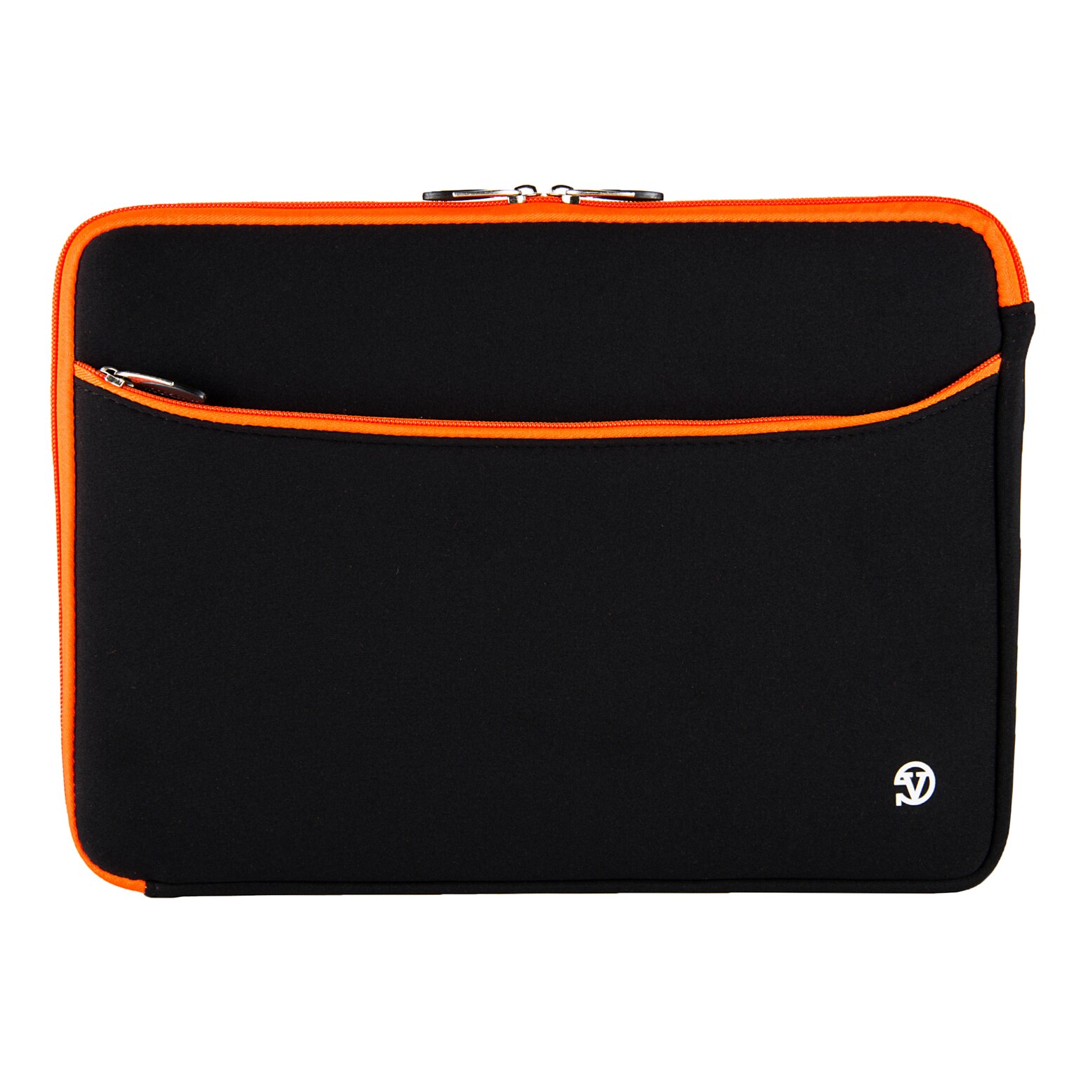 Vangoddy Neoprene Laptop Protector Sleeve Fits up to 15 Laptops (Black with Orange Trim)