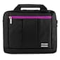 Vangoddy El Prado (Small) Laptop Messenger/Backpack (Black/Purple)