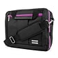 Vangoddy El Prado (Small) Laptop Messenger/Backpack (Black/Purple)