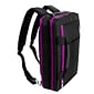 Vangoddy El Prado Medium Laptop Messenger/Backpack,Black/Purple (NBKLEA285)