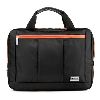 Vangoddy El Prado (Large) Laptop Messenger/Backpack (Black/Orange)