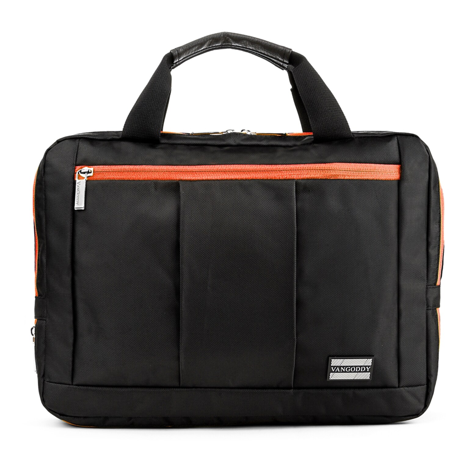 Vangoddy El Prado (Large) Laptop Messenger/Backpack (Black/Orange)