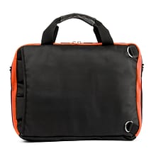 Vangoddy El Prado Large Laptop Messenger/Backpack, Black/Orange (2435205)