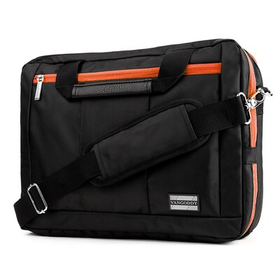 Vangoddy El Prado (Large) Laptop Messenger/Backpack (Black/Orange)