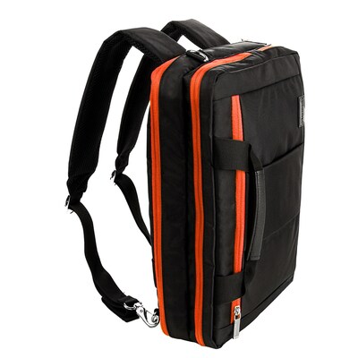 Vangoddy El Prado (Large) Laptop Messenger/Backpack (Black/Orange)