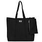 Vangoddy Isling Water Repellant Tote Bag w/ Removable Zippered Pouch (Black/Black)