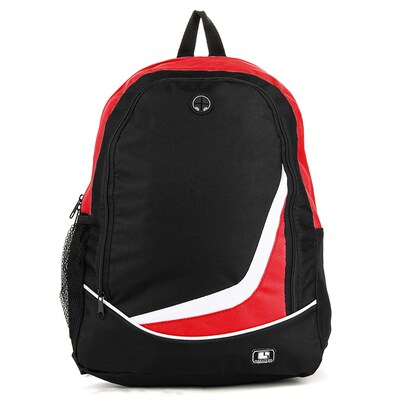 SumacLife Compact Lightweight Nylon Casual Daypack 15 Laptop Backpack, Red (NBKLEA476)