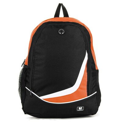 SumacLife Compact Lightweight Nylon Casual Daypack 15 Laptop Backpack, Orange (NBKLEA479)