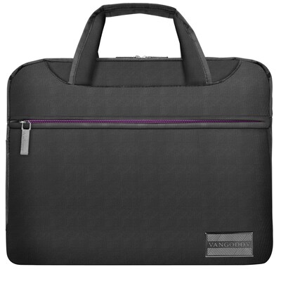 Vangoddy NineO Laptop Messenger Bag, Grey/Purple (NBKLEA295)