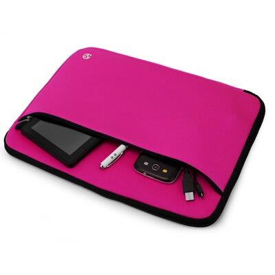 Vangoddy Protective Neoprene Laptop Carrying Sleeve Fits up to 14" Laptops (Magenta)