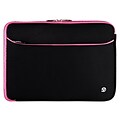 Vangoddy Neoprene Laptop Carrying Sleeve, 14, Black with Pink Trim (NBKLEA620)