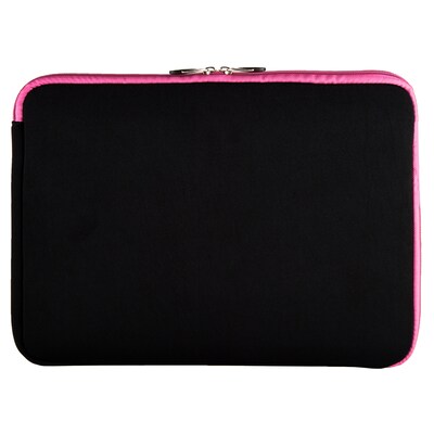 Vangoddy Neoprene Laptop Carrying Sleeve Fits up to 14" Laptops (Black with Pink Trim)