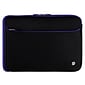 Vangoddy Neoprene Laptop Carrying Sleeve Fits up to 14" Laptops (Black with Blue Trim)