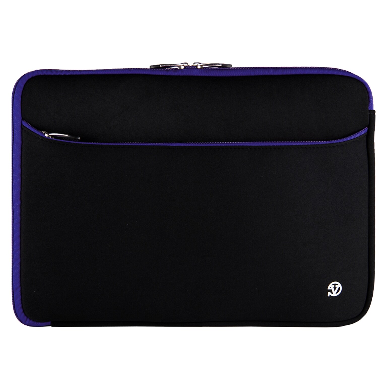 Vangoddy Neoprene Laptop Carrying Sleeve Fits up to 14 Laptops (Black with Blue Trim)