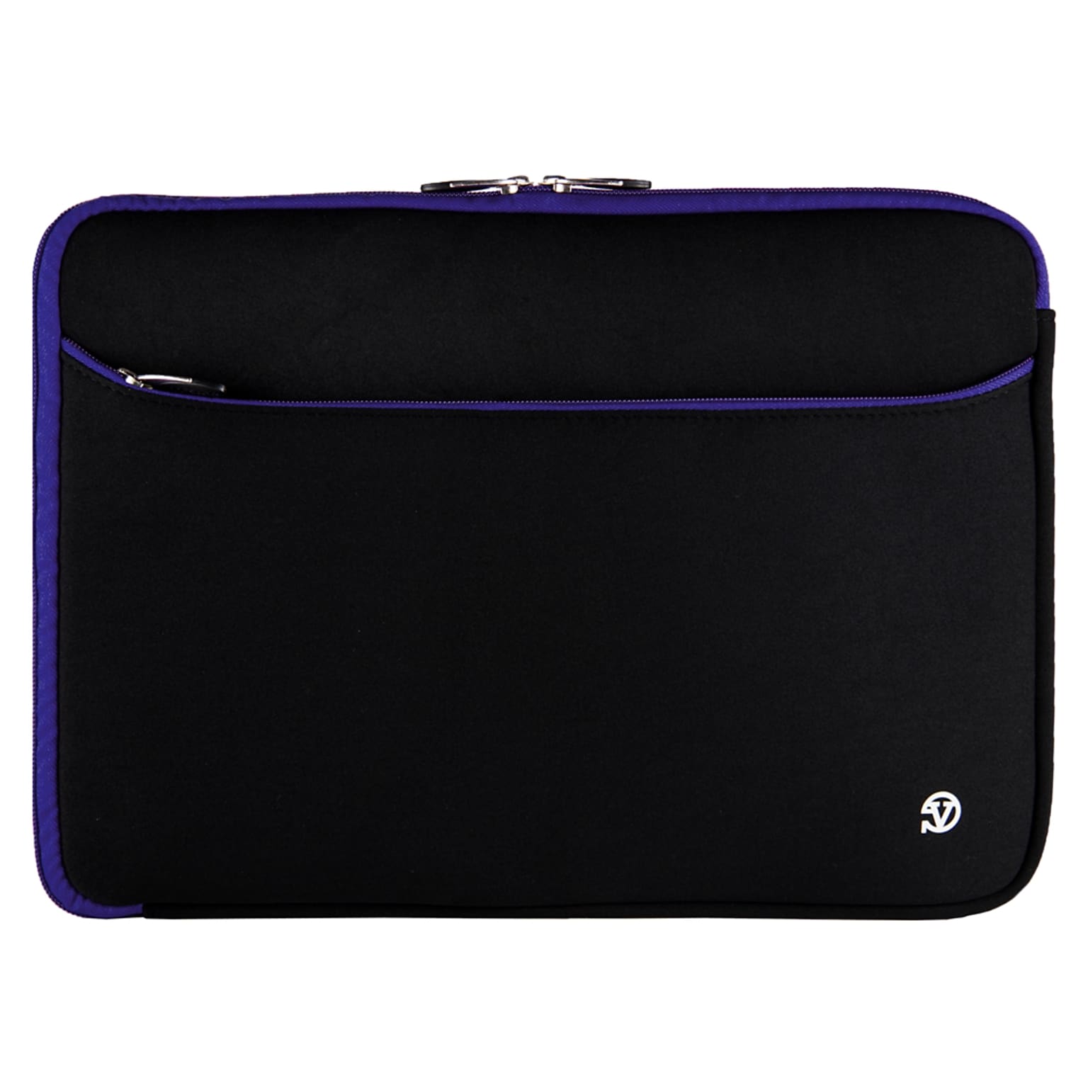 Vangoddy Neoprene Laptop Carrying Sleeve Fits up to 14 Laptops (Black with Blue Trim)