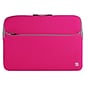 Vangoddy Neoprene Laptop Carrying Sleeve Fits up to 13 Laptops (Pink with Gray Trim)