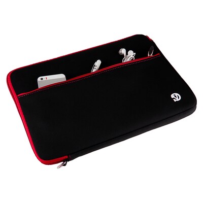 Vangoddy Neoprene Laptop Carrying Sleeve Fits up to 13 Laptops (Black with Red Trim)