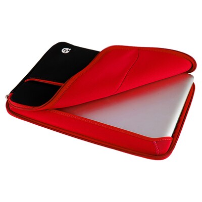Vangoddy Neoprene Laptop Carrying Sleeve Fits up to 13" Laptops (Black with Red Trim)