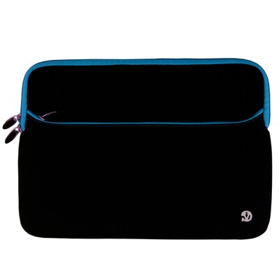 Vangoddy Neoprene Laptop Carrying Sleeve Fits up to 13" Laptops (Black with Blue Trim)