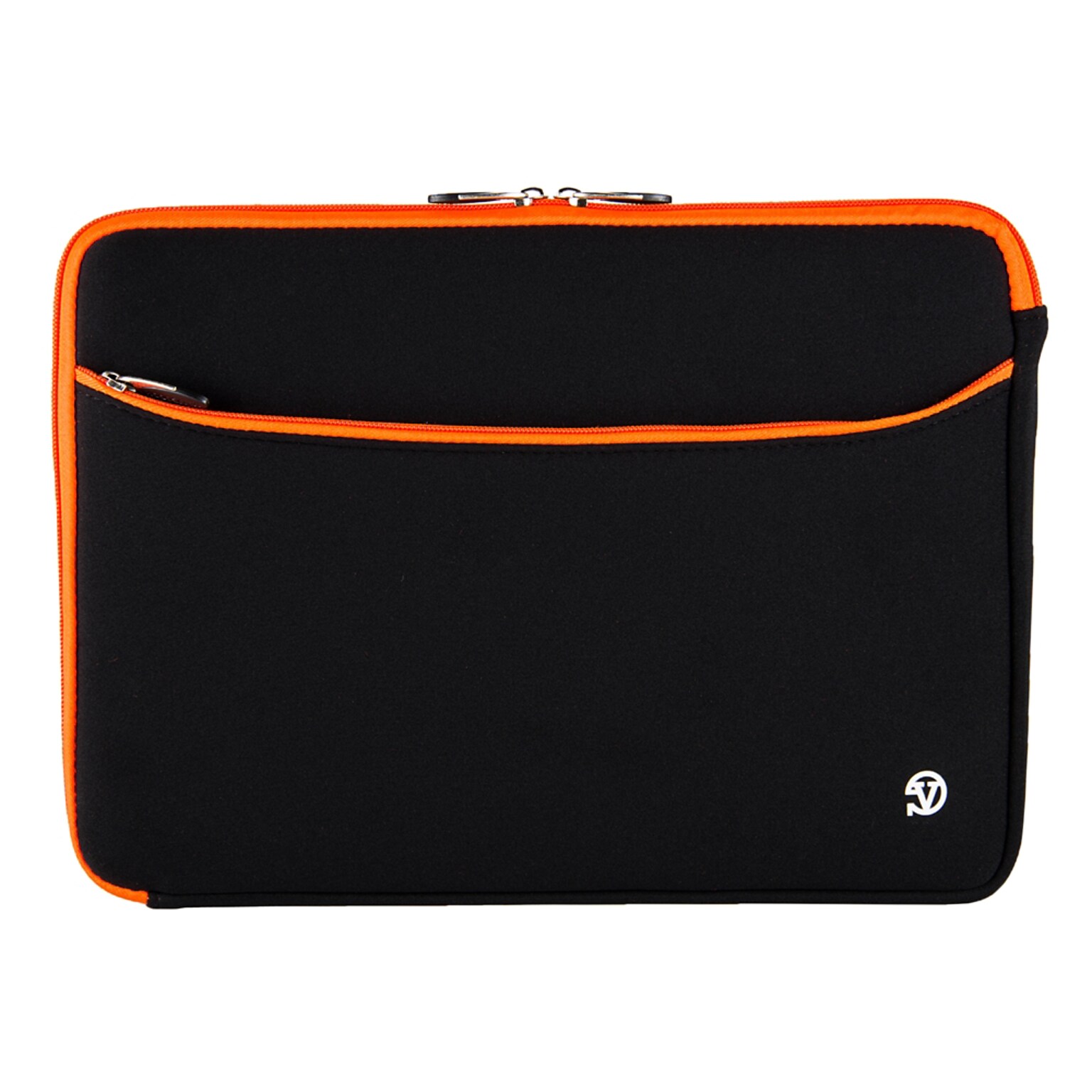 Vangoddy Neoprene Laptop Carrying Sleeve Fits up to 13 Laptops (Black with Orange Trim)