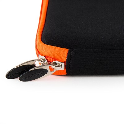 Vangoddy Neoprene Laptop Carrying Sleeve Fits up to 13" Laptops (Black with Orange Trim)