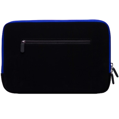 SumacLife Microsuede Laptop Carrying Sleeve Fits up to 13 Laptops (Black with Blue Edge)