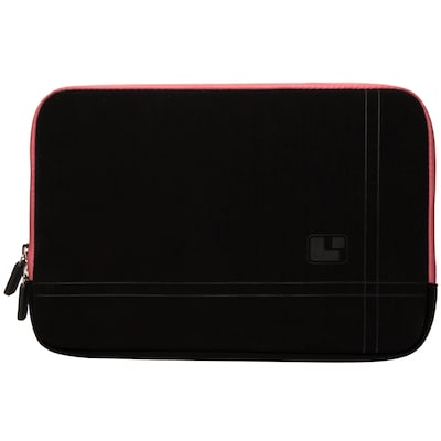 SumacLife Microsuede 10" Carrying Sleeve (Black with Pink Edge)