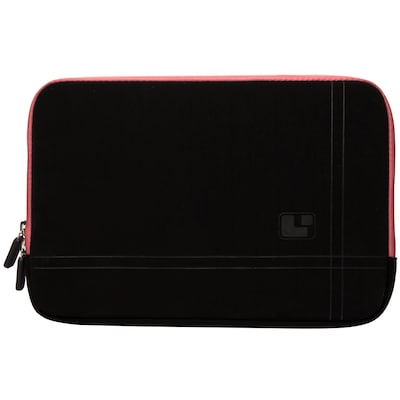 SumacLife Microsuede 10 Carrying Sleeve (Black with Pink Edge)