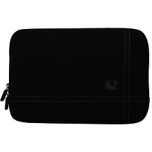 SumacLife Microsuede Laptop Carrying Sleeve Fits up to 13 Laptops (Black with Black Edge)