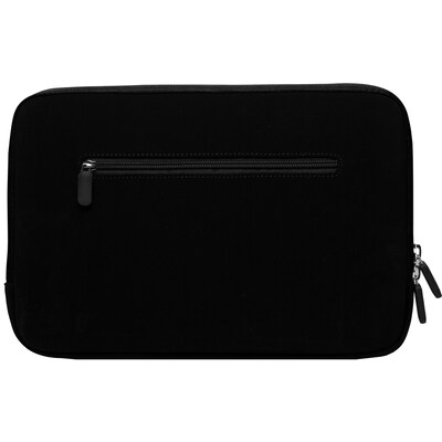 SumacLife Microsuede Laptop Carrying Sleeve Fits up to 13 Laptops (Black with Black Edge)