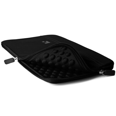 SumacLife Microsuede Laptop Carrying Sleeve Fits up to 13" Laptops (Black with Black Edge)