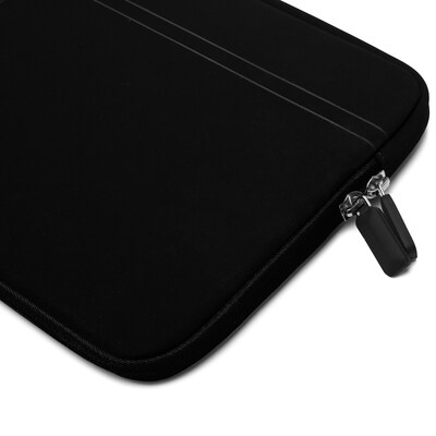 SumacLife Microsuede Laptop Carrying Sleeve Fits up to 13" Laptops (Black with Black Edge)