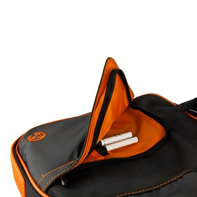 Vangoddy Pindar Laptop Sleeve Messenger Shoulder Bag - Small (Black and Orange)