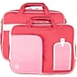 Vangoddy Pindar Laptop Sleeve Messenger Shoulder Bag Fits up to 13" Laptops - Medium (Pink and White)
