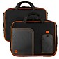 Vangoddy Pindar Laptop Sleeve Messenger Shoulder Bag, Black/Orange (NBKLEA736)