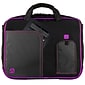 Vangoddy Pindar Laptop Sleeve Messenger Shoulder Bag Fits up to 13" Laptops - Medium (Black and Purple)