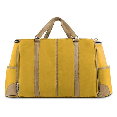 Lencca Alpaque Duffle Bag and Laptop Holder, Mustarf Yellow/Cool Camel (NBKLEA812)