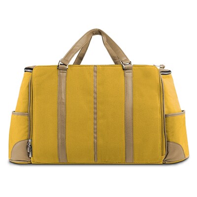 Lencca Alpaque Duffle Bag and Laptop Holder (Mustarf Yellow/Cool Camel)